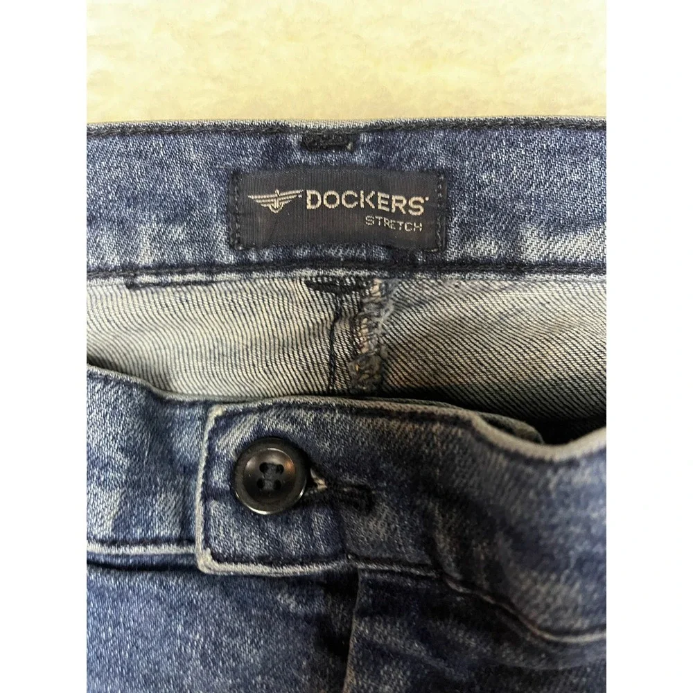 Dockers Jeans Womens‎ 16M Blue Stretch Denim Straight Leg High Rise 3782
